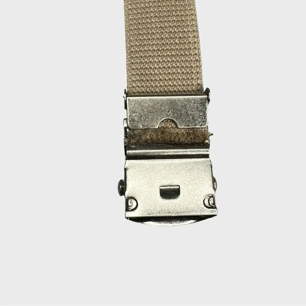 Columbia Khaki Unisex Fabric Belt Adjustable Military Tactical Metal Buckle OS